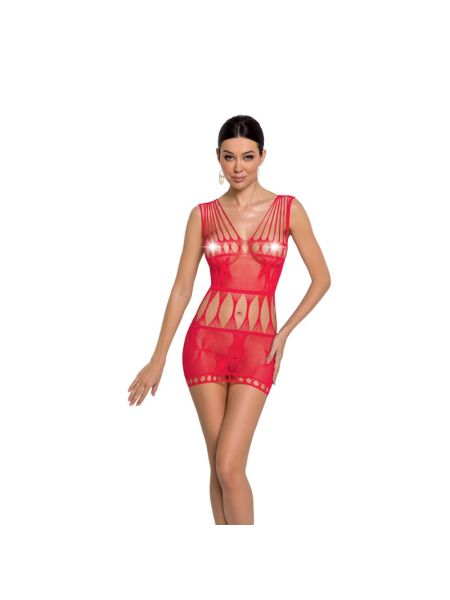 Бодістокінг мінісукня з метеликами Passion BS090 One Size red