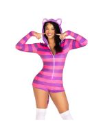 Комбінезон-костюм кішечки Leg Avenue Comfy Cheshire XS, з капюшоном