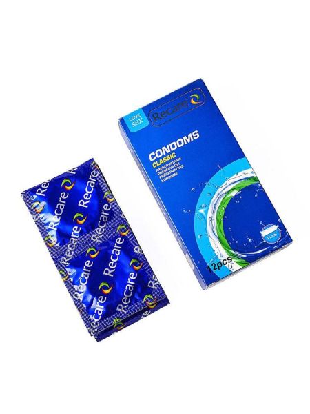 Презервативи Recare Classic Condoms 12 шт, класичні