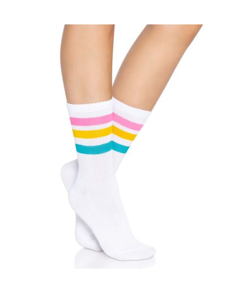 Шкарпетки жіночі в смужку Leg Avenue Pride crew socks Pansexual, 37–43 розмір