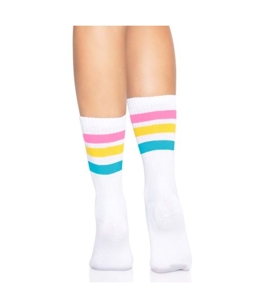 Шкарпетки жіночі в смужку Leg Avenue Pride crew socks Pansexual, 37–43 розмір