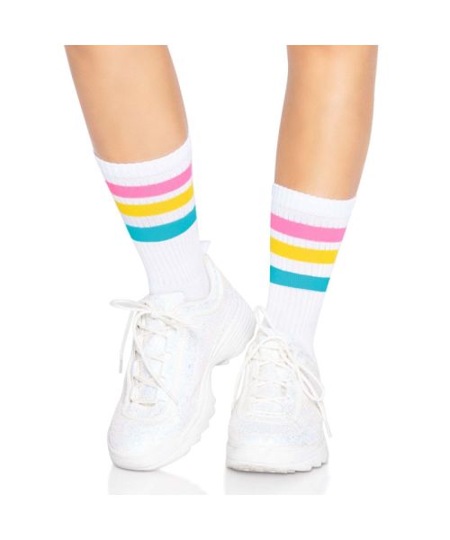 Шкарпетки жіночі в смужку Leg Avenue Pride crew socks Pansexual, 37–43 розмір