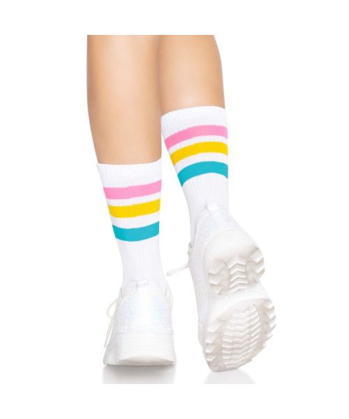 Шкарпетки жіночі в смужку Leg Avenue Pride crew socks Pansexual, 37–43 розмір