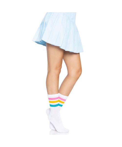 Шкарпетки жіночі в смужку Leg Avenue Pride crew socks Pansexual, 37–43 розмір