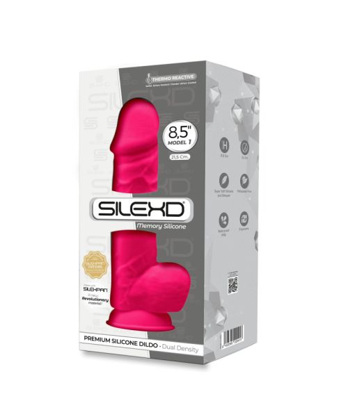 Фалоімітатор SilexD Norman Pink (MODEL 4 size 8.5in), двошаровий, силікон + Silexpan, діаметр 5 см