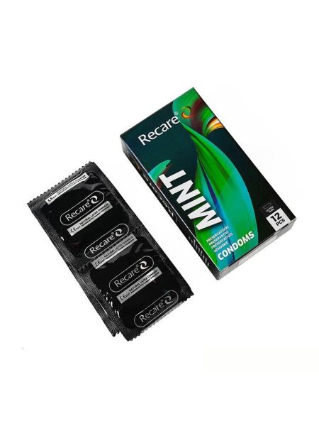 Презервативи Holographic Recare Ultra Thin Mint Condoms 12шт, ультратонкі, аромат: м'ята
