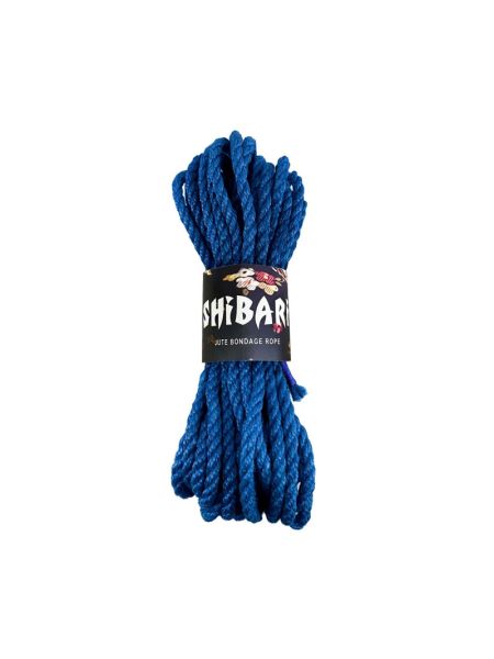 Джутова мотузка для шибарі Feral Feelings Shibari Rope, 8 м синя