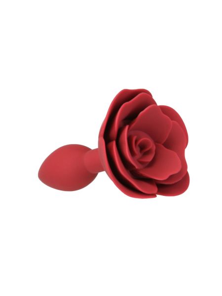 Силіконова анальна пробка Lux Active с розой - Red Rose Silicone Anal Plug