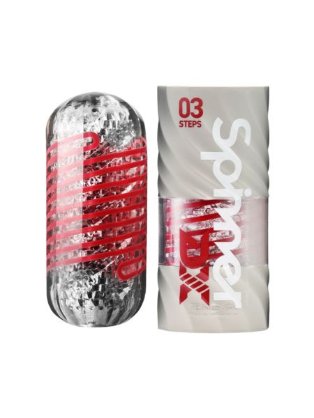 Мастурбатор Tenga Spinner DX 03 Steps, з пружною стимулювальною спіраллю всередині, потужний вплив