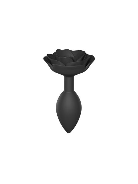 Силіконова анальна пробка Love To Love OPEN ROSES L SIZE - BLACK ONYX
