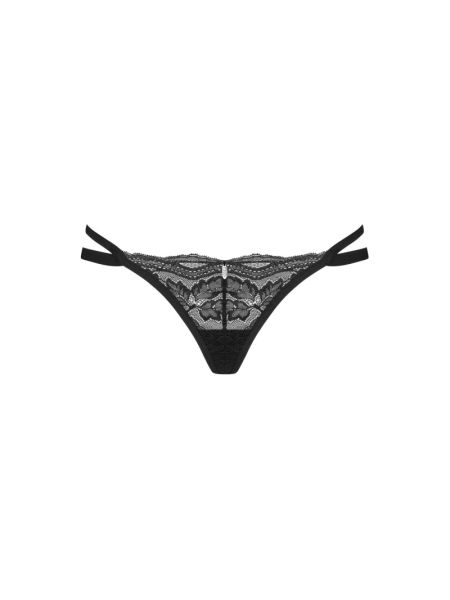 Трусики-стрінги Obsessive Nutris thong, M/L, мереживні, дуже м’які, з подвійними боковинками