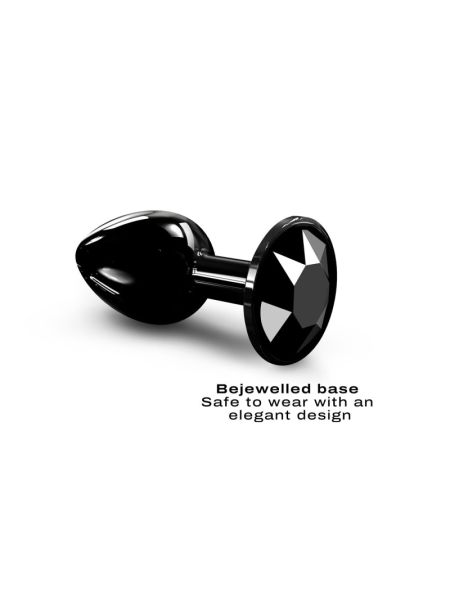 Металева анальна пробка з кристалом Dorcel Diamond Plug Black S