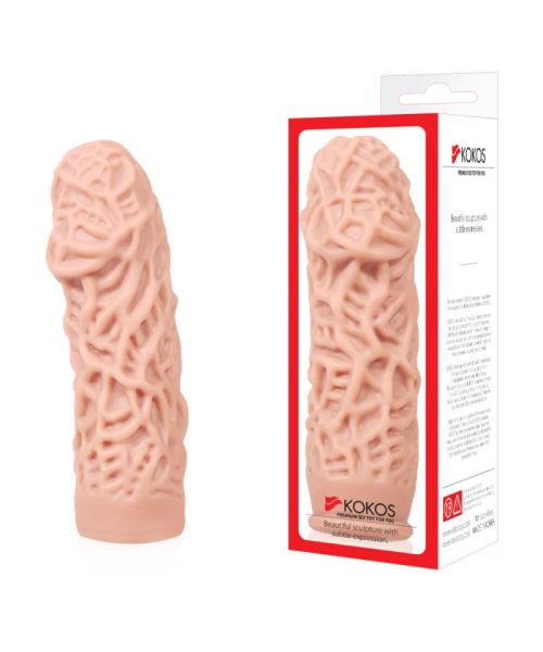 Насадка на член Kokos Extreme Sleeve ES.12 розмір M, потовщувальна, стимулюючий рельєф