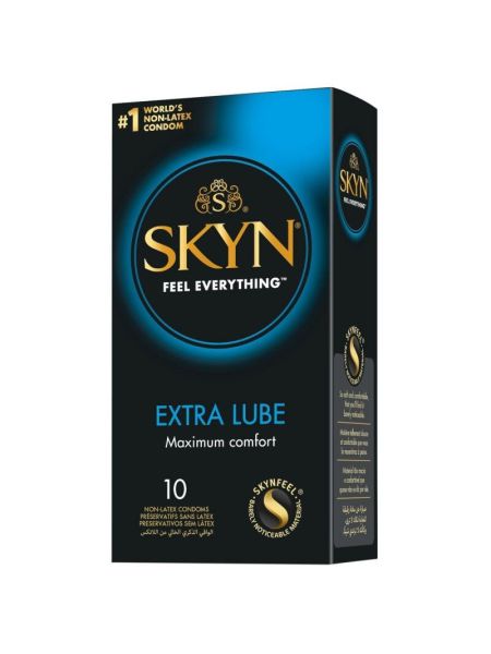 Безлатексні преміум-презервативи SKYN Extra Lube 10 шт, на 40 % більше змазки