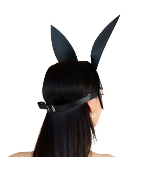 Шкіряна маска Зайчика Art of Sex - Bunny mask, колір Чорний