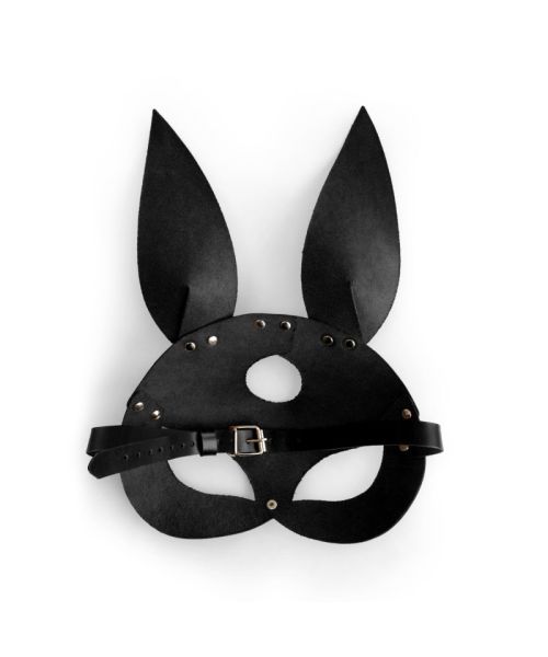 Шкіряна маска Зайчика Art of Sex - Bunny mask, колір Чорний