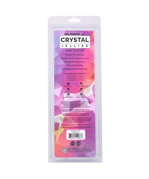 Дилдо Doc Johnson Crystal Jellies - Anal Starter - 5.5 Inches -  Teal
