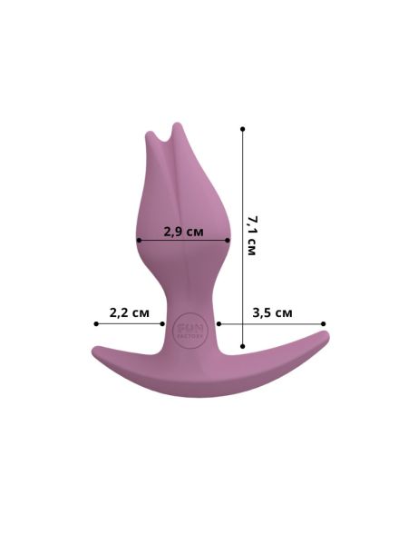 Анальна пробка Fun Factory BOOTIE FEM, рожева, у вигляді бутона, діаметр 2,9 см, тонкий обмежувач