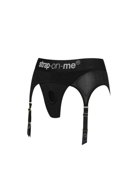 Трусики для страпона з підв’язками для панчіх Strap-On-Me REBEL HARNESS - XL