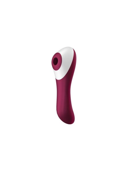 Вакуумний стимулятор із вібрацією Satisfyer Dual Crush Wine Red