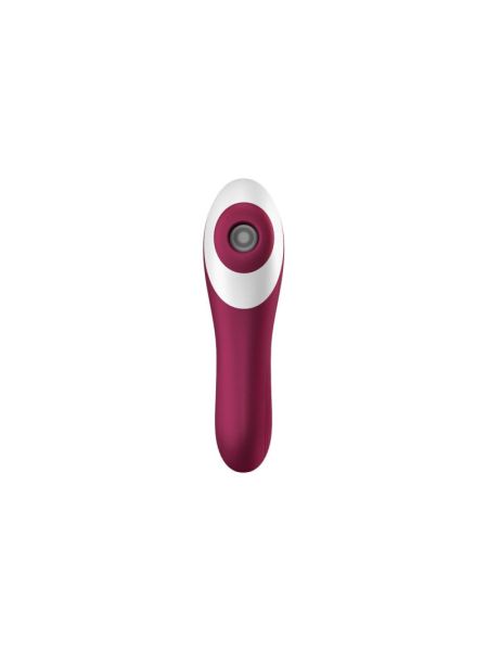 Вакуумний стимулятор із вібрацією Satisfyer Dual Crush Wine Red