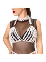 Ліф з перлин Art of Sex - Jasmine, колір білий, розмір XS-2XL