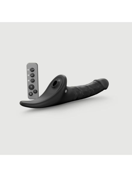 Вібронасадка для страпону з вакуумною стимуляцією Strap-On-Me Multi Orgasm Realistic Dildo M Black