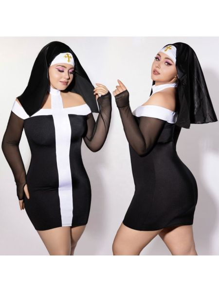 Еротичний костюм монашки JSY P61130 Plus Size