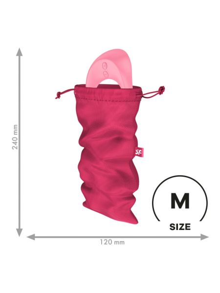 Мішечок для секс-іграшок Satisfyer Treasure Bag M, рожевий, на шнурку