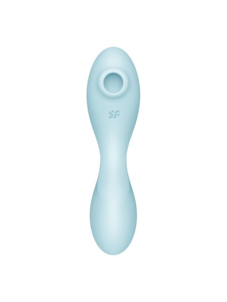 Вакуумний смарт-стимулятор із вібрацією Satisfyer Curvy Trinity 5 (Blue), керування зі смартфона