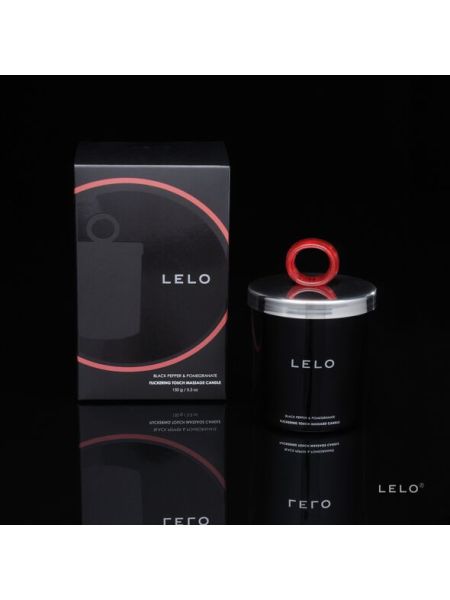 Масажна свічка LELO Massage Candle Black Pepper & Pomegranate, соєвий віск, 36 годин горіння