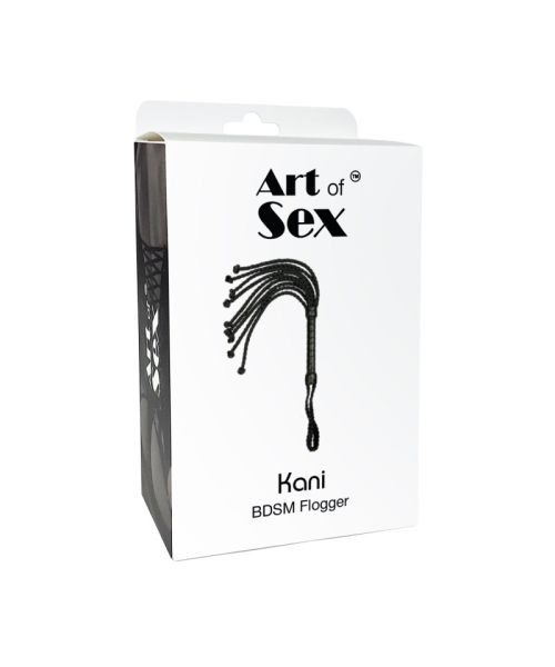 Ажурний батіг Кішка з екошкіри Art of Sex - Kani, колір чорний