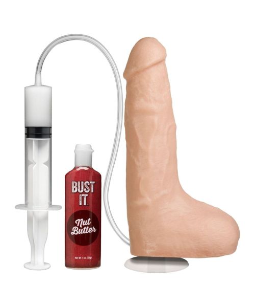 Фалоімітатор, що кінчає Doc Johnson The Realistic Cock ULTRASKYN - Squirting 9,5 Inch Vanilla