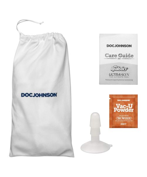 Фалоімітатор, що кінчає Doc Johnson The Realistic Cock ULTRASKYN - Squirting 9,5 Inch Vanilla