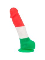 Кольоровий фалоімітатор ADDICTION - LEONARDO - 7 "- 3 COLOURS, 17,8 см, силікон, вібропуля в подарун