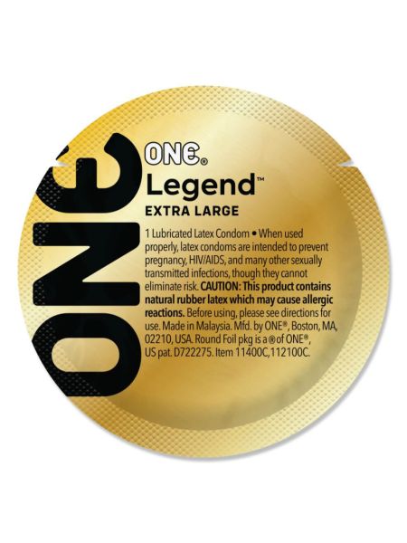 Презерватив ONE Legend XL, 1 шт, збільшений розмір, розширення на кінці, зі змазкою
