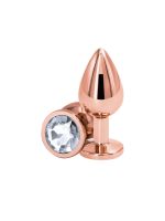 Анальна пробка NS Novelties Rear Assets - Rose Gold - Medium - Clear