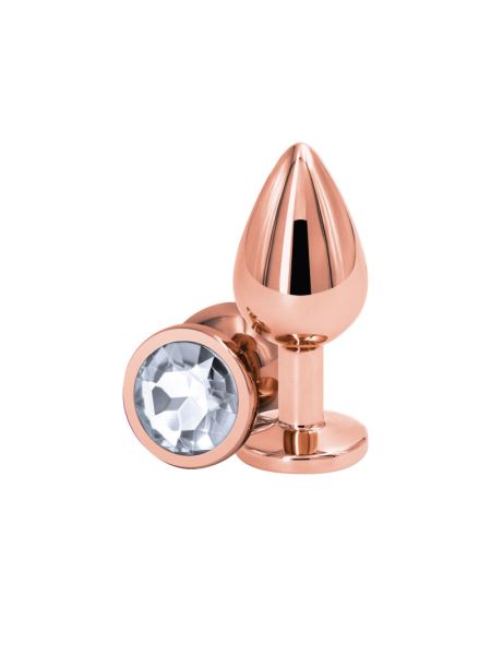 Анальна пробка NS Novelties Rear Assets - Rose Gold - Medium - Clear
