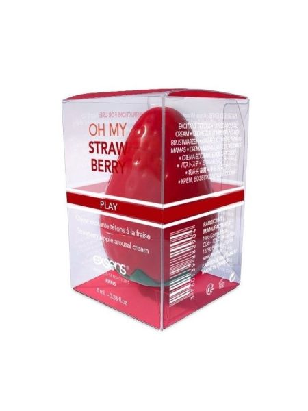 Збуджувальний крем для сосків EXSENS Oh My Strawberry (8 мл) з жожоба та олією ши, їстівний
