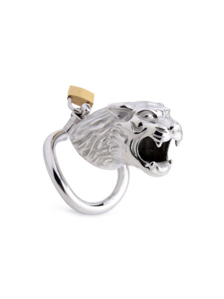 Клітка для пеніса Master Series: Tiger King Cock Cage With Lock, три кільця, замок, три ключі