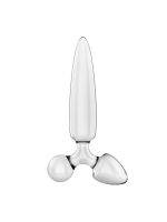 Тристоронній скляний дилдо Satisfyer Triple Crystal 1 Transparent