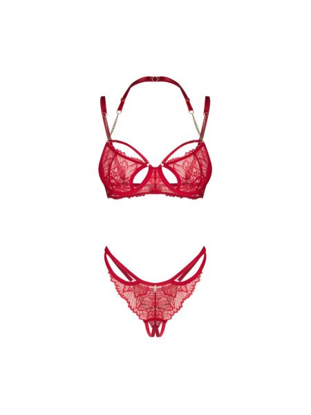 Комплект Obsessive Matildea 2-pcs crotchless set 2XL/3XL