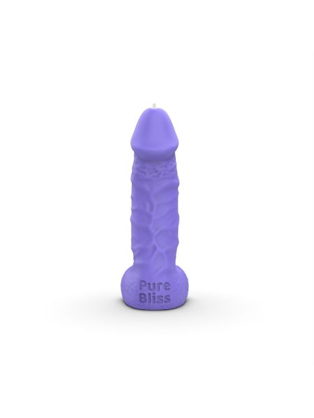 Свічка у вигляді члена Pure Bliss MINI Violet 15 см