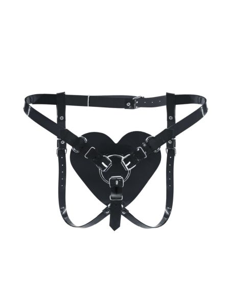 Трусики Серце для страпону Feral Feelings - Hearts Strap-on Belt Black