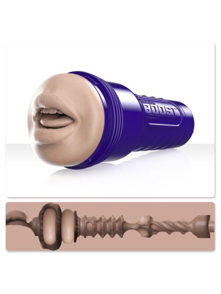 Мастурбатор-ротик Fleshlight Boost Blow Light Medium Flesh, плаваючі кільця Turbo Tech