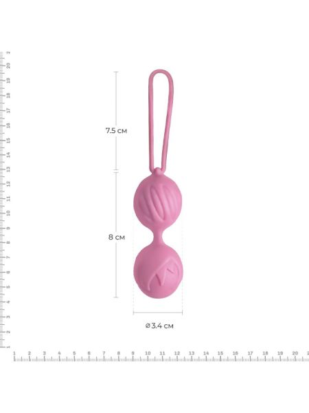 Вагінальні кульки Adrien Lastic Geisha Lastic Balls Mini Pink (S), діаметр 3,4 см, маса 85 г