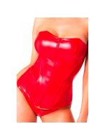 Корсет Noir Handmade F355 Red powerwetlook corset - XXL