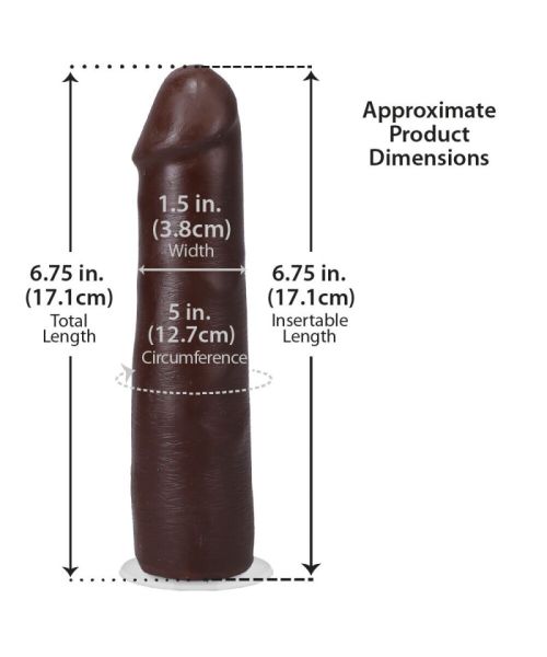 Фалоімітатор Doc Johnson The Realistic Cock ULTRASKYN - 7 Inch Chocolate