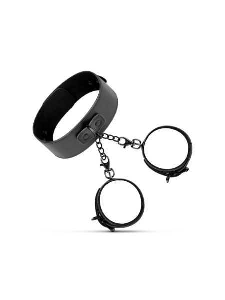 Наручники з нашийником Bedroom Fantasies: Collar & Wrist Cuffs, чорні