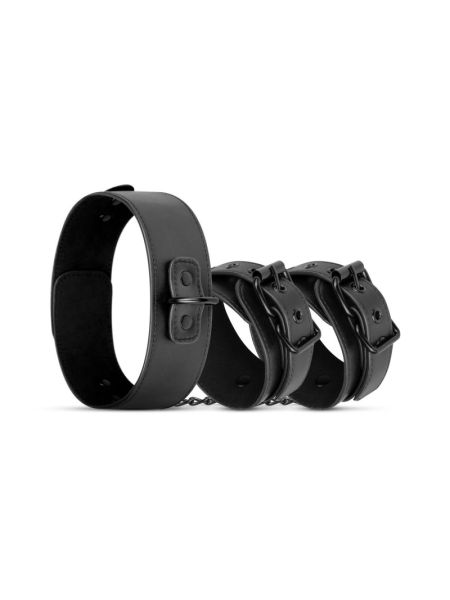 Наручники з нашийником Bedroom Fantasies: Collar & Wrist Cuffs, чорні